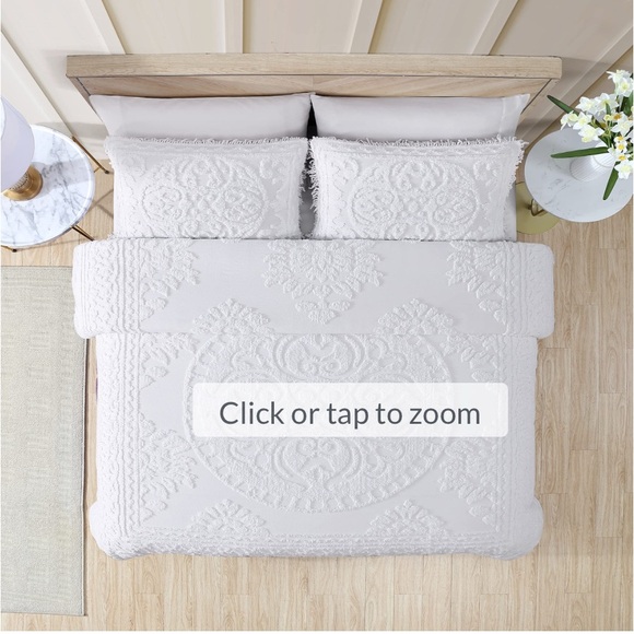 Chenille Bedspread - Ivory Queensize new - Picture 11 of 11